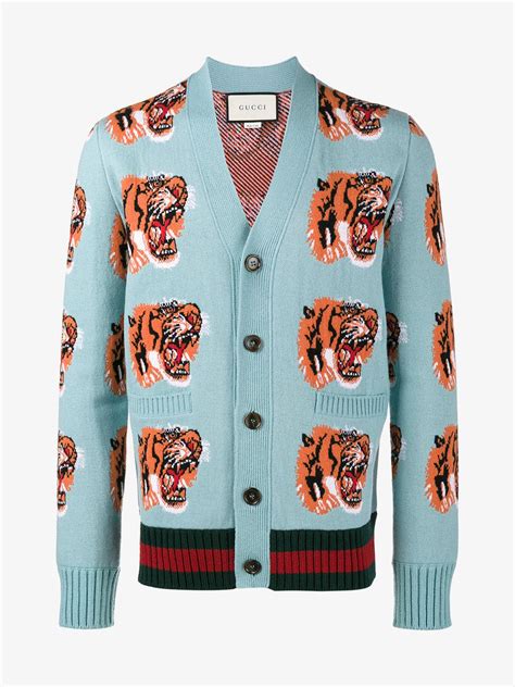 gucci tiger cardigan logo|Gucci tiger clutch.